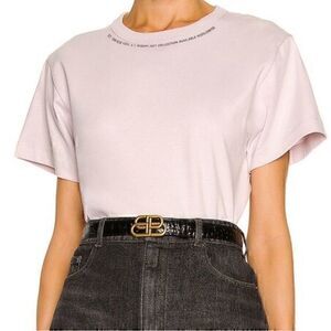 Helmut Lang NWT Pale Petal Heavy Curve Logo T-Shirt Medium